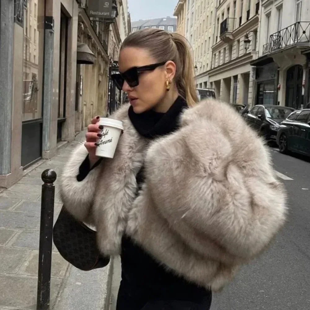 Street Fashion Week - OFTBUY veste en fausse fourrure femmes