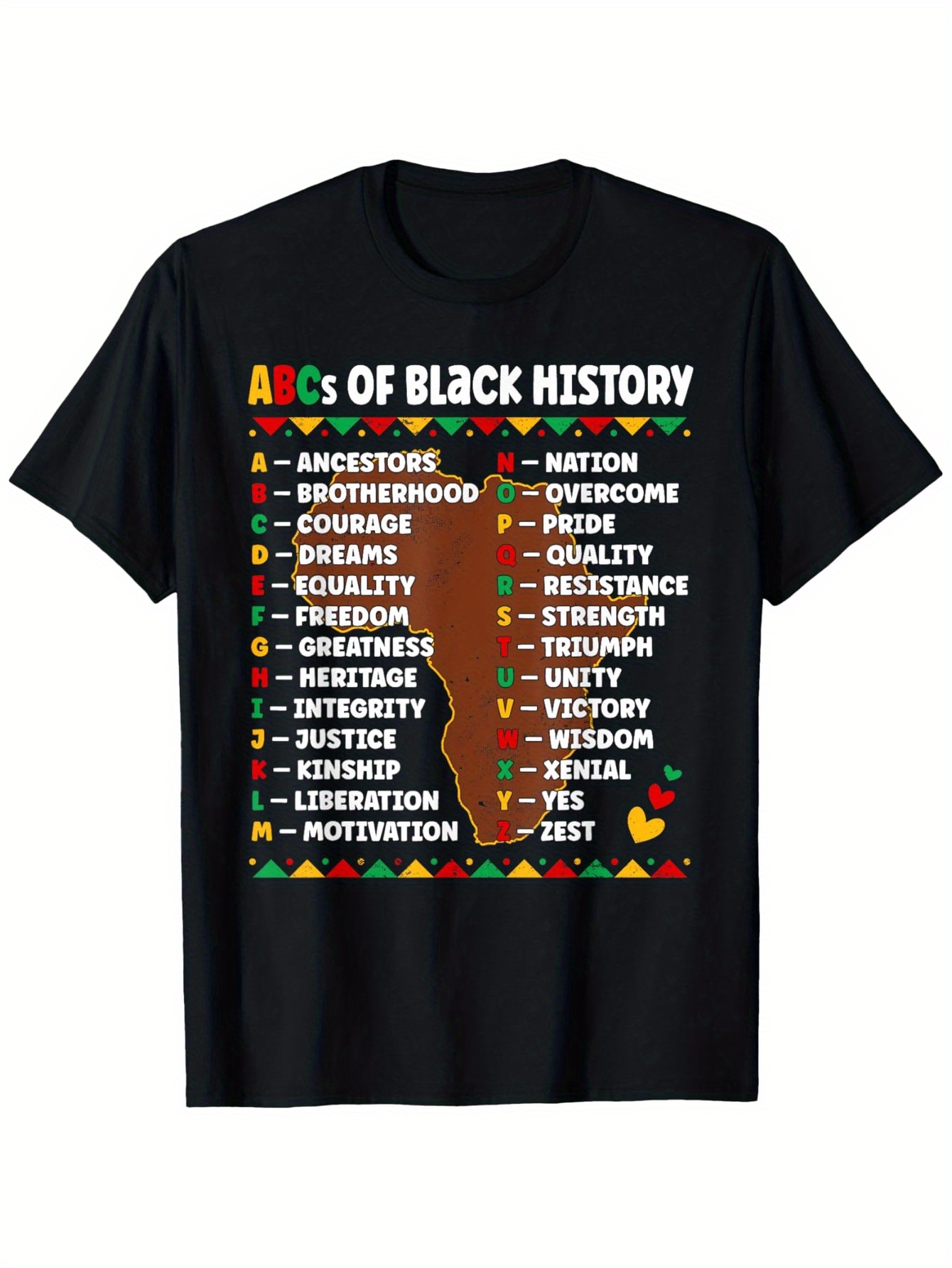 Street Fashion History - T-shirt ABCs of Black History Month