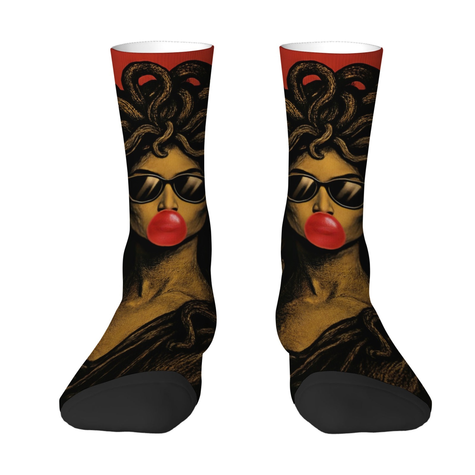 Quirky Street Fashion - Chaussettes pour hommes Medusa au design