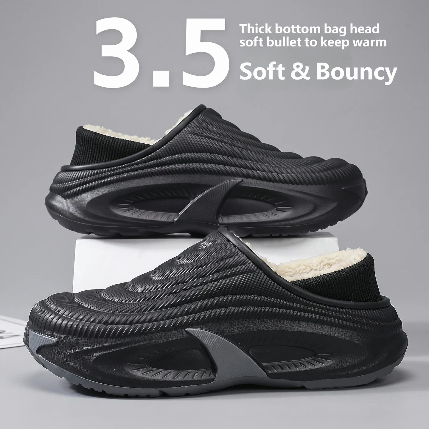 Street Fashion Online - Chaussons d'hiver unisexes à plateforme épaisse,