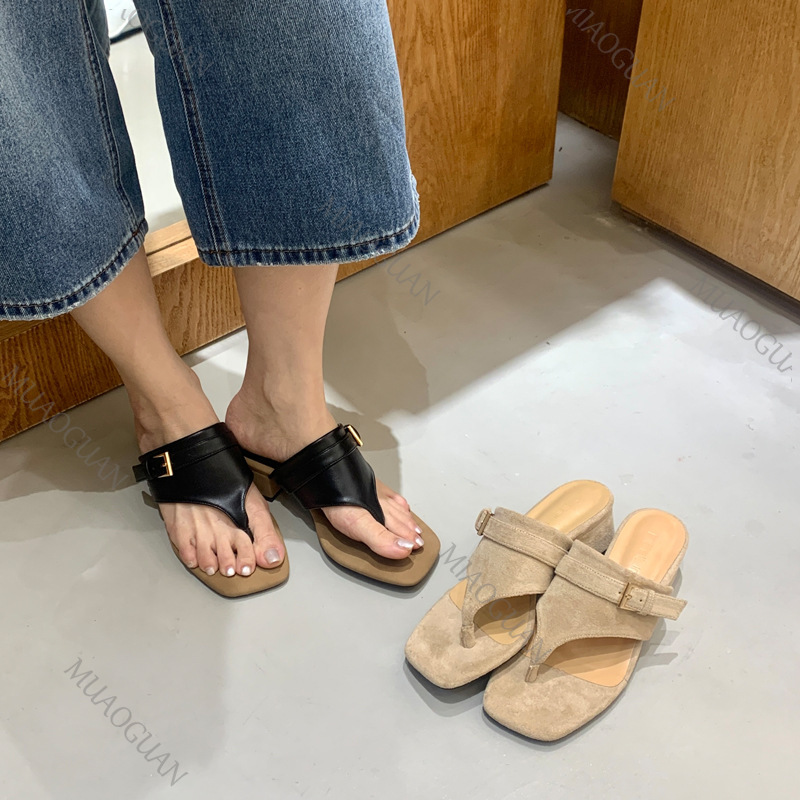 Street Fashion Roma - Sandales compensées à talon épais de