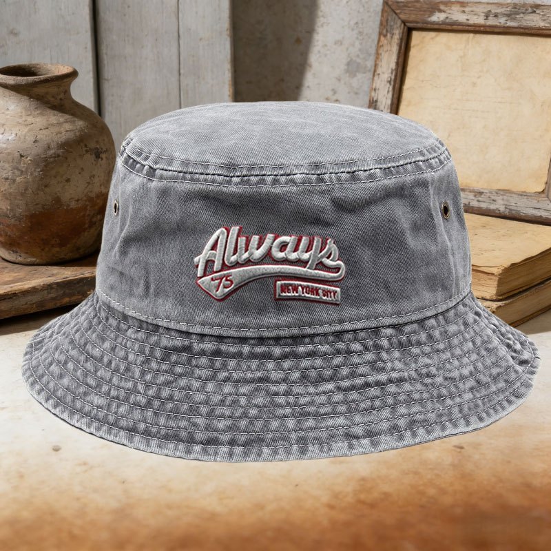 Bucket Hat Embroidered - Chapeau Bob Unisexe Décontracté Always 73