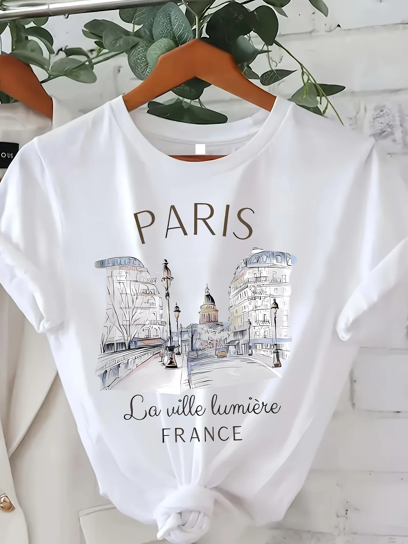 Street Fashion In Paris - T-shirt graphique tendance imprimé Paris pour