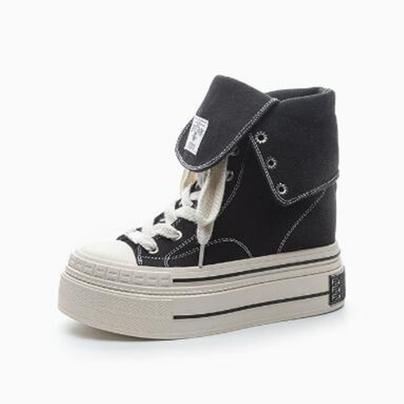 Street Fashion Denim - Baskets montantes respirantes pour femme, style