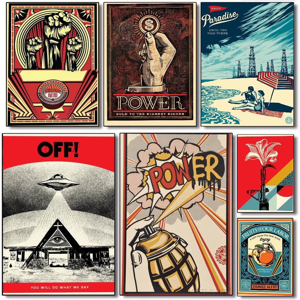 Street Fashion Wallpaper - Tableau mural artistique Shepard Fairey, impression
