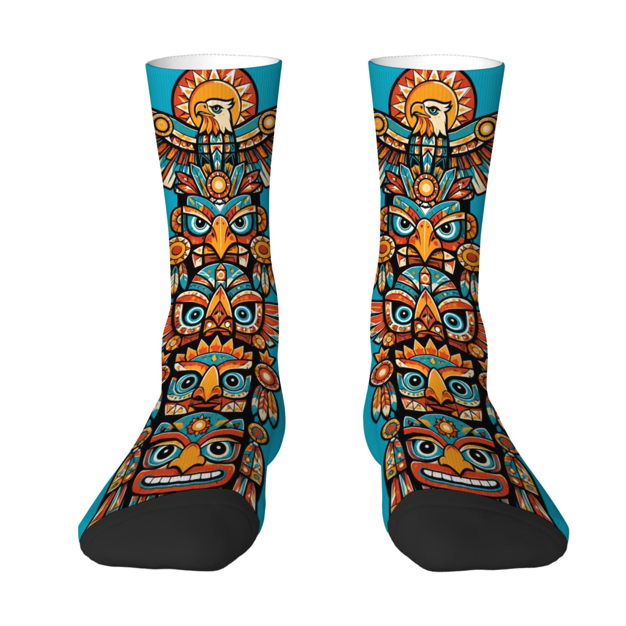 Quirky Street Fashion - Chaussettes pour hommes à imprimé totem