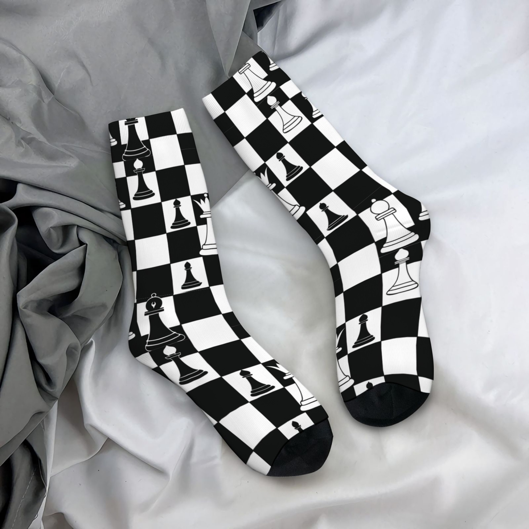 Street Fashion Game - Chaussettes pour hommes à imprimé échecs