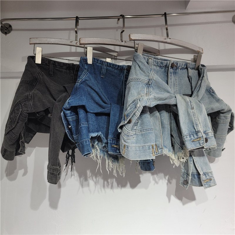 Street Fashion Denim - Shorts en jean pour femme, coupe