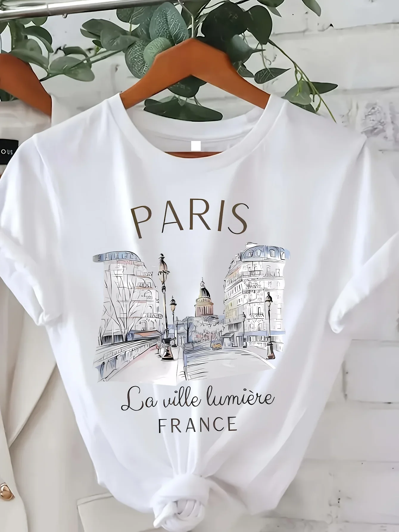 Street Fashion In Paris - Y2k T-shirt Paris femmes imprimé T-shirt