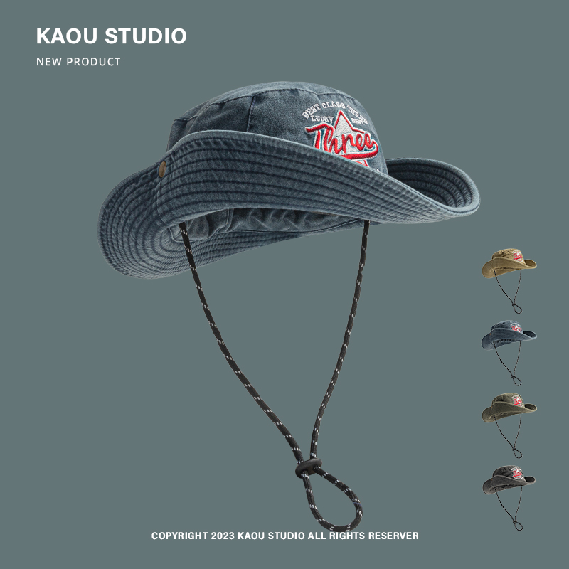 Bucket Hat Embroidered - Chapeau de cowboy brodé avec lettres