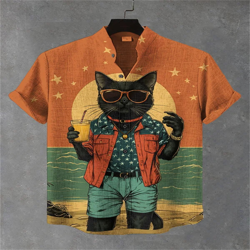 Quirky Street Fashion - Chemise à manches courtes pour homme,