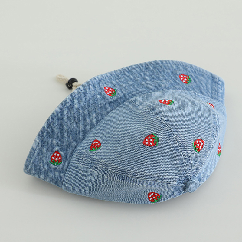 Chapeau de pêcheur en jean bro - Bucket Hat Embroidered avis et prix