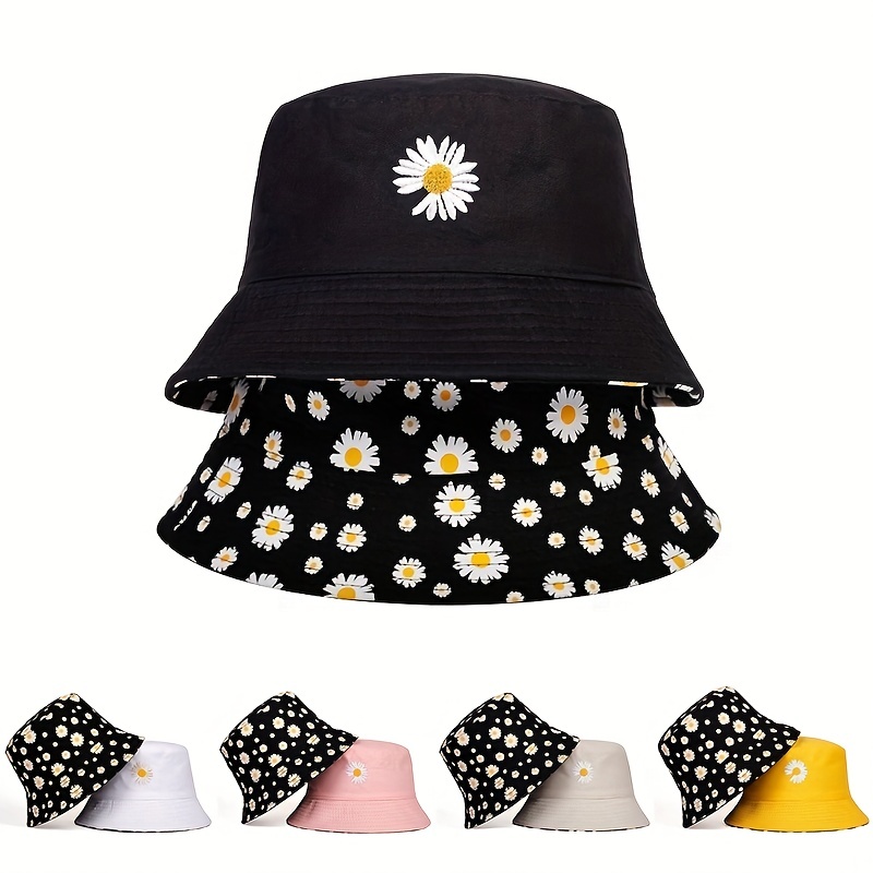 Chapeaux brodés double face An - Bucket Hat Embroidered avis et prix