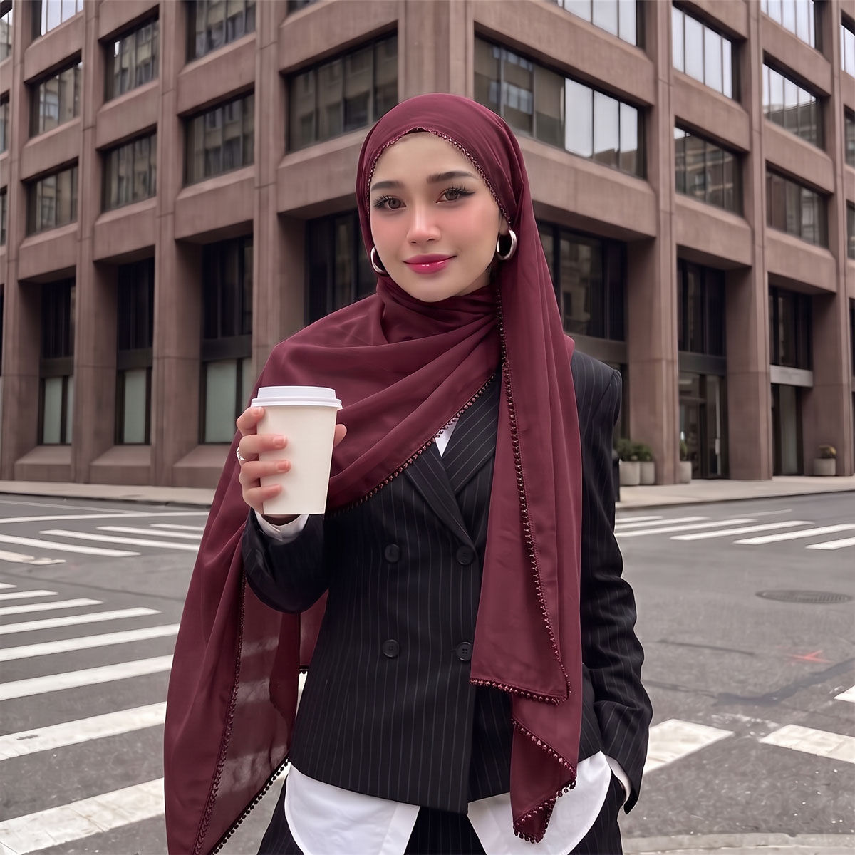 Hijab en mousseline de soie de - Street Fashion Hijab avis et prix