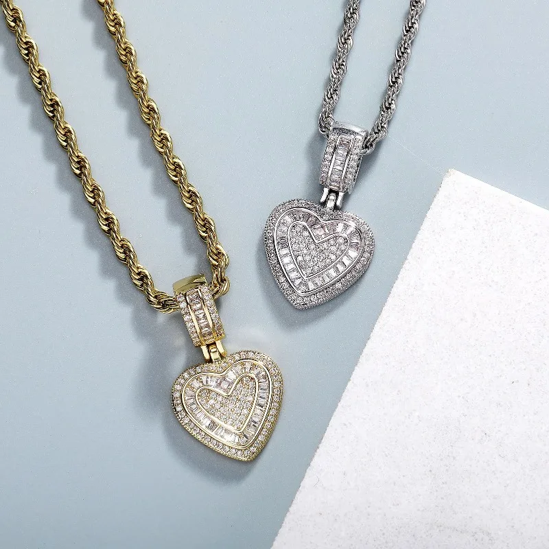 Collier pendentif cœur en stra - Fashion Street Singapore avis et prix
