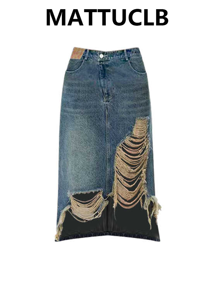 Jupe mi-longue pour femmes des - Street Fashion Denim avis et prix
