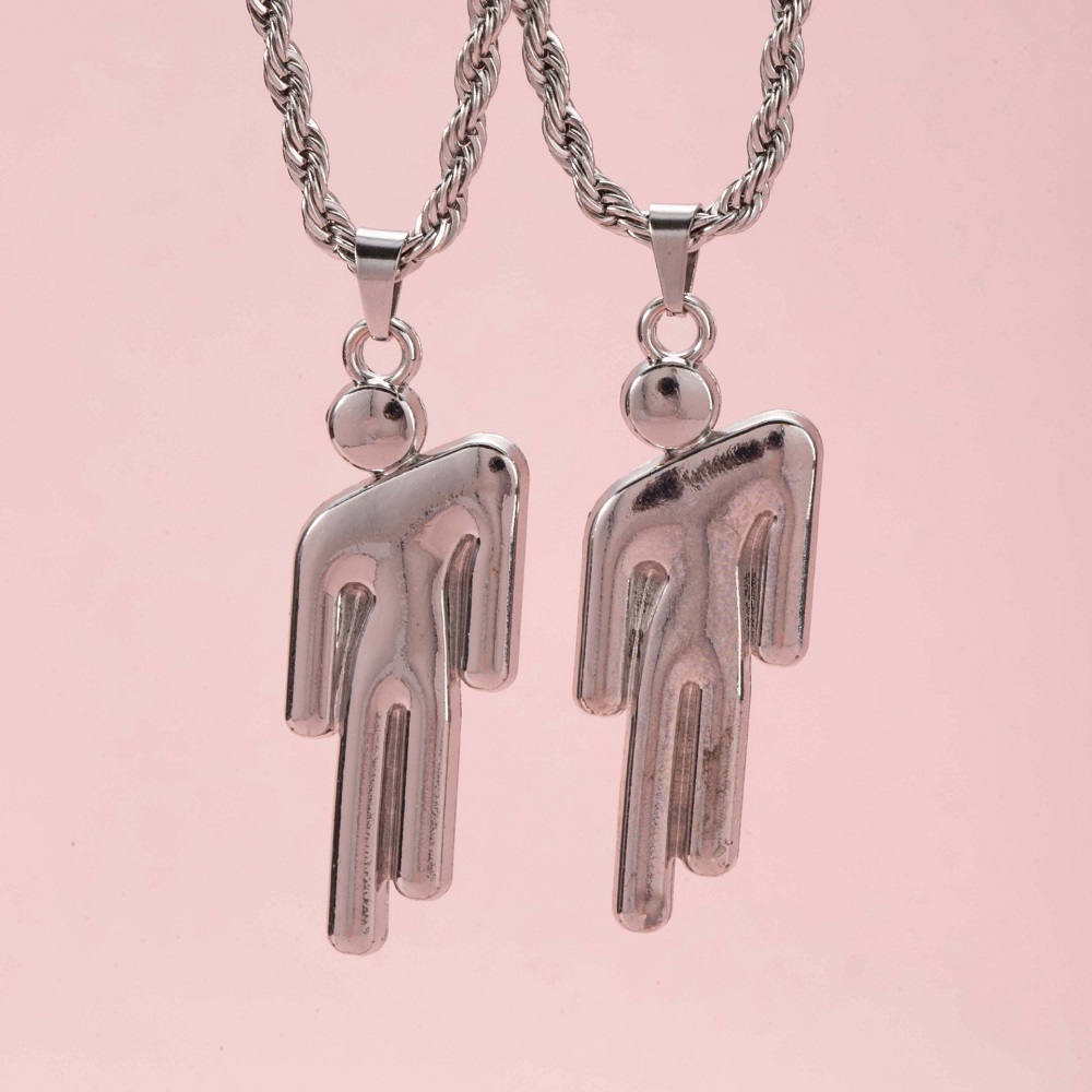 2 pièces Hip Hop en acier inox - Fashion Street Singapore avis et prix