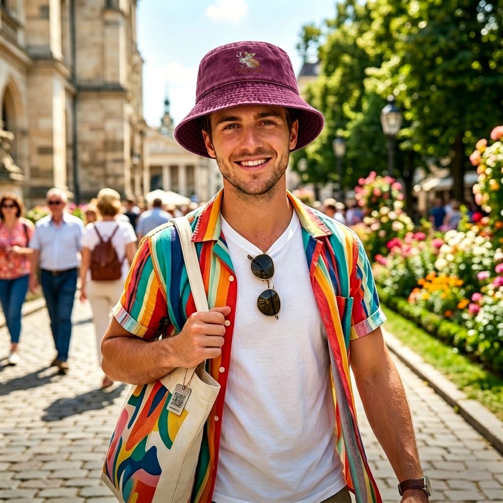 Chapeau de pêcheur en viscose  - Bucket Hat Embroidered avis et prix