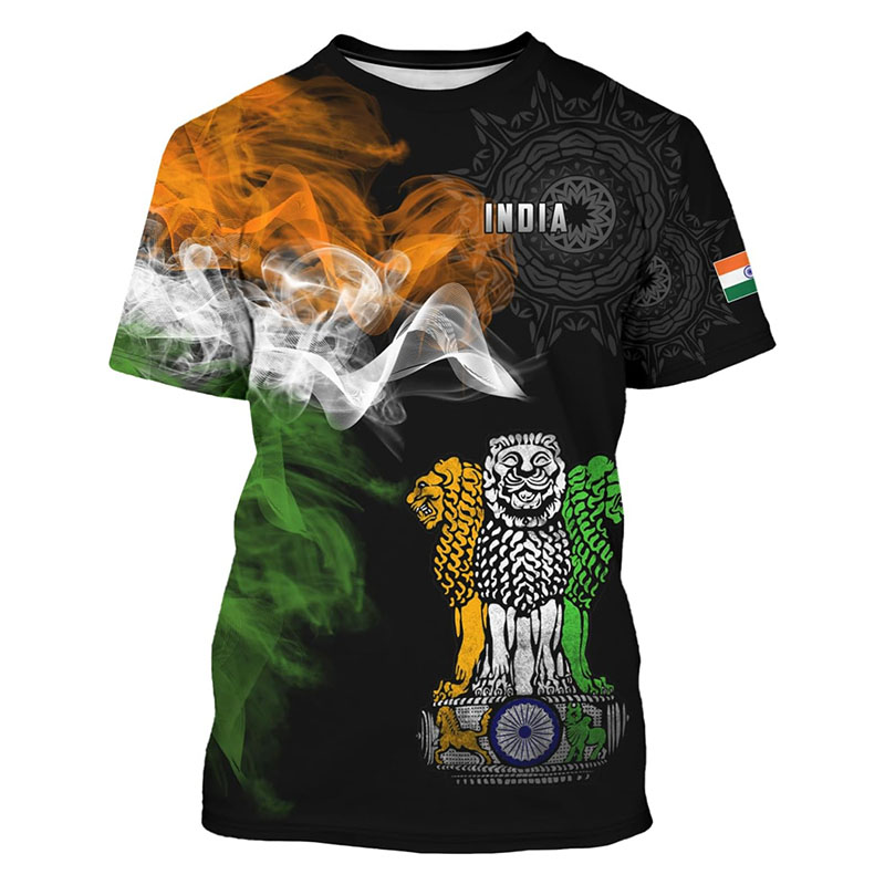 T-shirt imprimé drapeau indien - Street Fashion India avis et prix