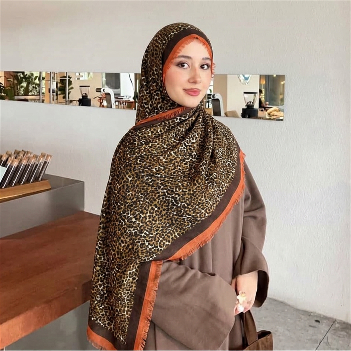 Foulard Hijab Imprimé Léopard  - Street Fashion Hijab avis et prix