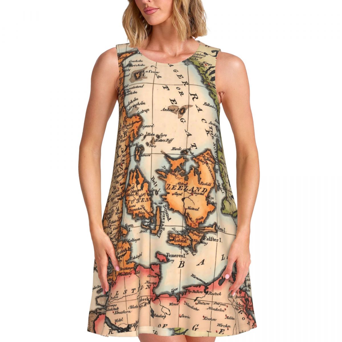 Robe à imprimé carte du monde  - Street Fashion History avis et prix