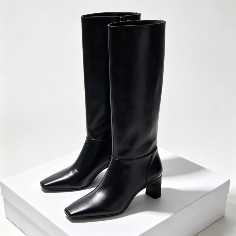 Bottes longues en cuir à talon - Street Fashion Brand avis et prix
