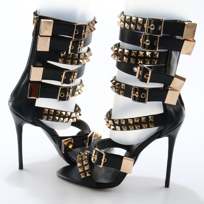 Mode d'été Rivet doré lanières - Street Fashion Roma avis et prix