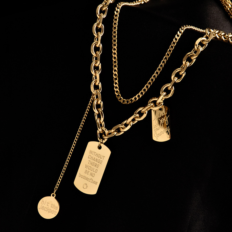 Tour de cou en acier au titane - Fashion Street Singapore avis et prix