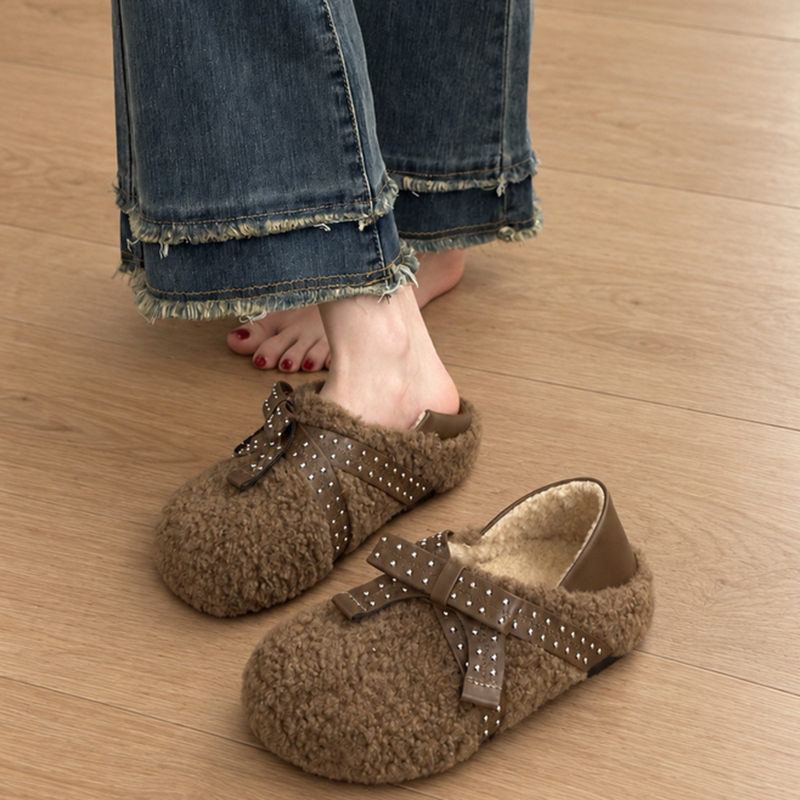Chaussures plates en fausse fo - Street Fashion Online avis et prix