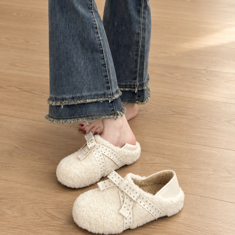 Chaussures plates en fausse fo - Street Fashion Online avis et prix