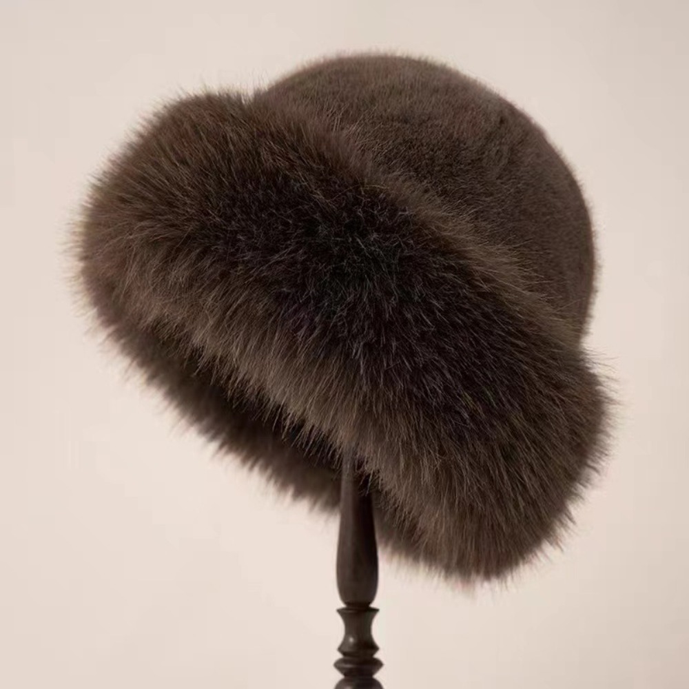 Chapeau chaud en fourrure moel - Bucket Hat Embroidered avis et prix
