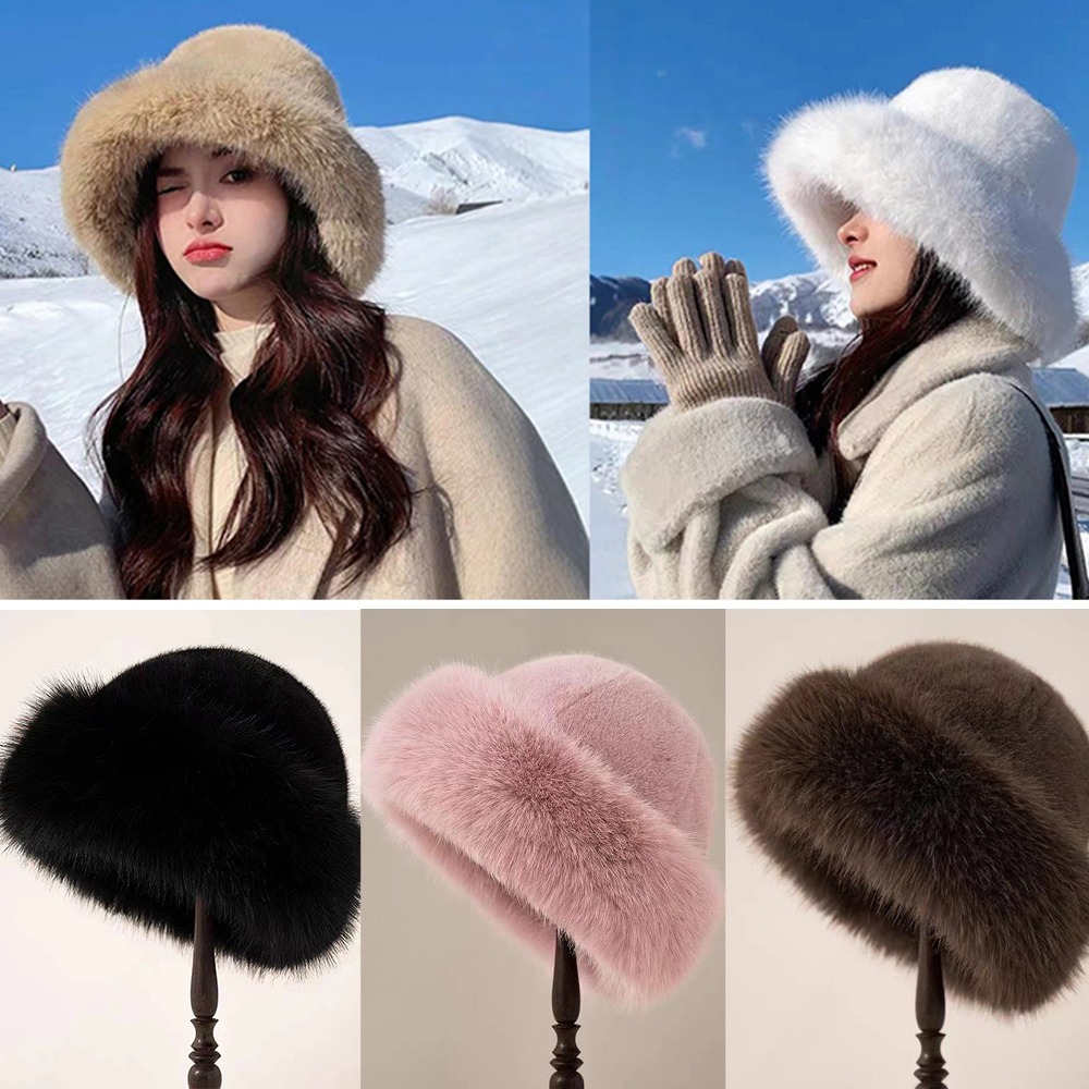 Chapeau chaud en fourrure moel - Bucket Hat Embroidered avis et prix