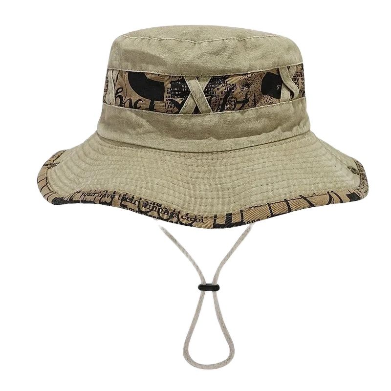 Chapeau de soleil en coton qua - Bucket Hat Embroidered avis et prix