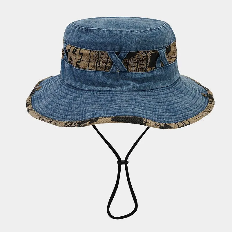 Chapeau de soleil en coton qua - Bucket Hat Embroidered avis et prix