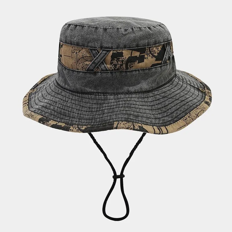 Chapeau de soleil en coton qua - Bucket Hat Embroidered avis et prix