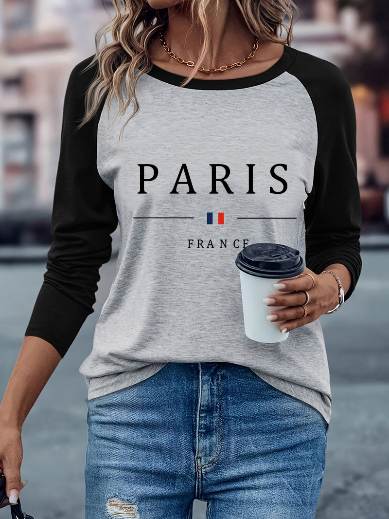 T-shirt décontracté à manches  - Street Fashion In Paris avis et prix