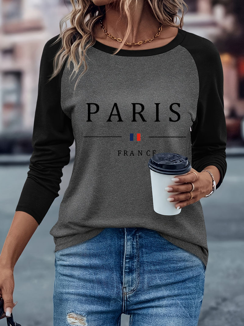 T-shirt décontracté à manches  - Street Fashion In Paris avis et prix