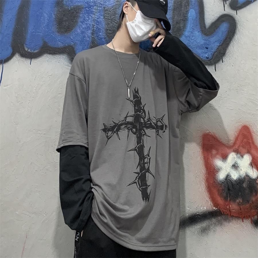 T-shirt Grunge à manches longu - Street Fashion India avis et prix