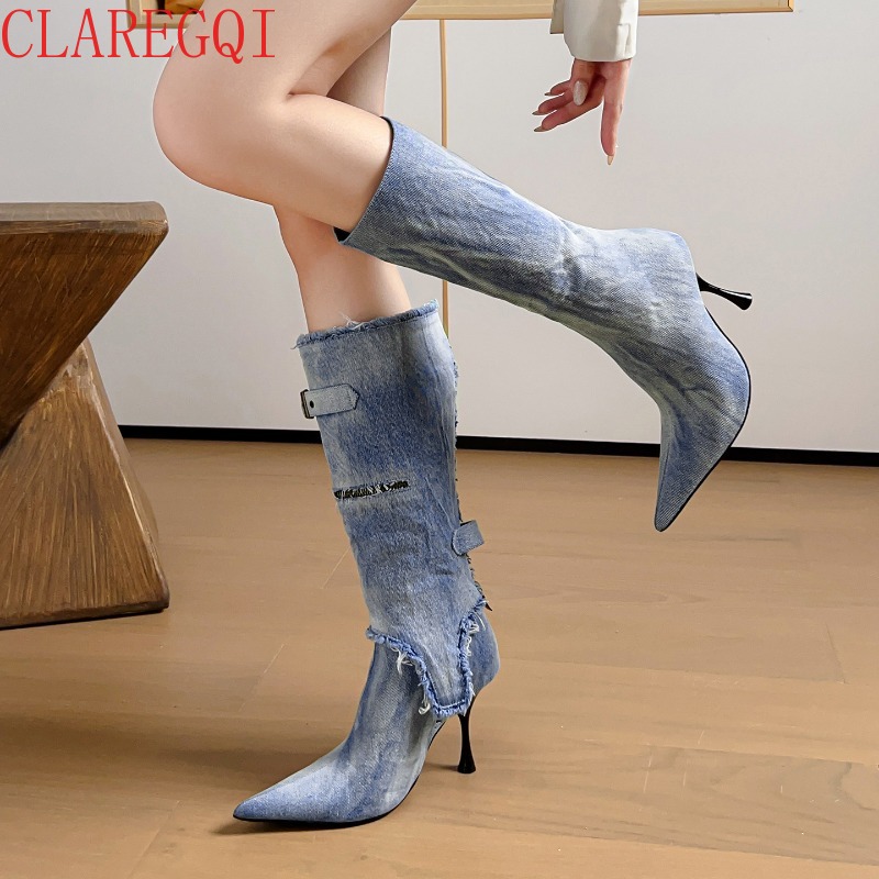 Bottes d'automne pour femmes,  - Street Fashion Denim avis et prix