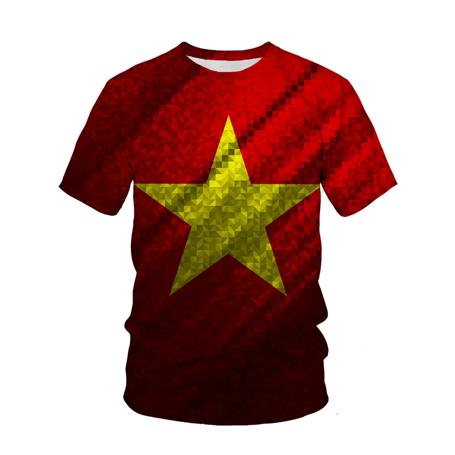 T-shirt imprimé 3D motif drape - Street Fashion In Vietnam avis et prix