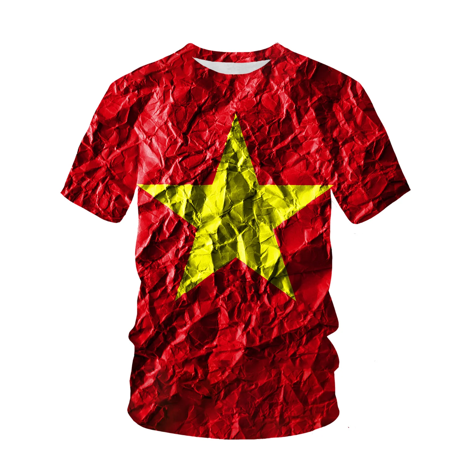 T-shirt imprimé 3D motif drape - Street Fashion In Vietnam avis et prix