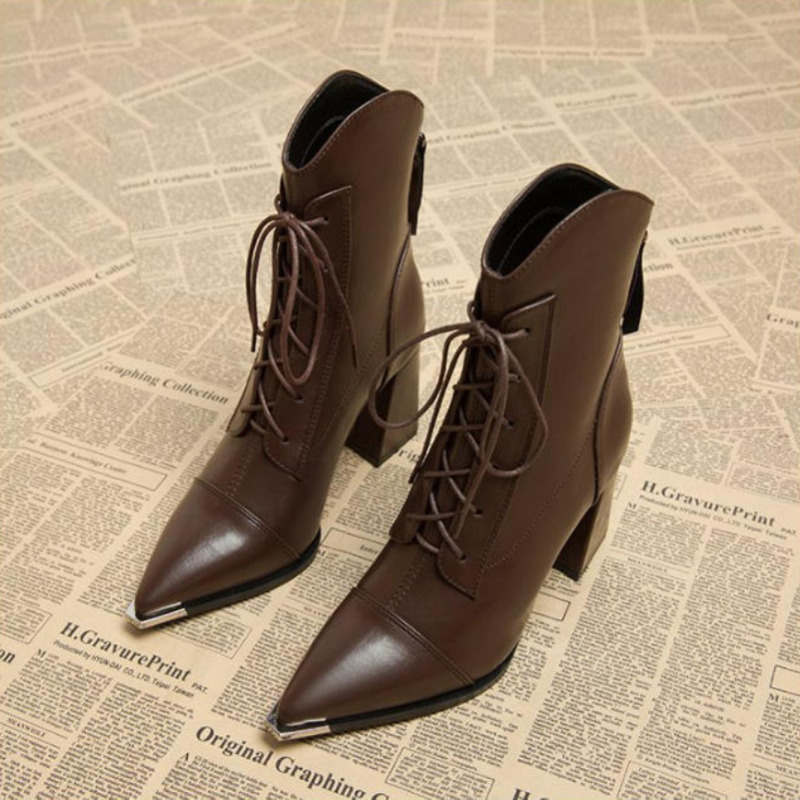 Bottines à bout pointu pour fe - Street Fashion Clothes avis et prix